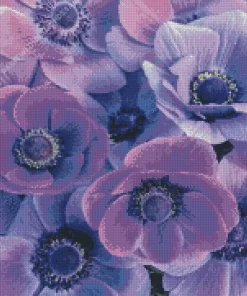 Purple Anemone Flower Diamond Painting