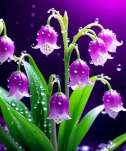 Purple Lily Of The Valley Diamond Painting