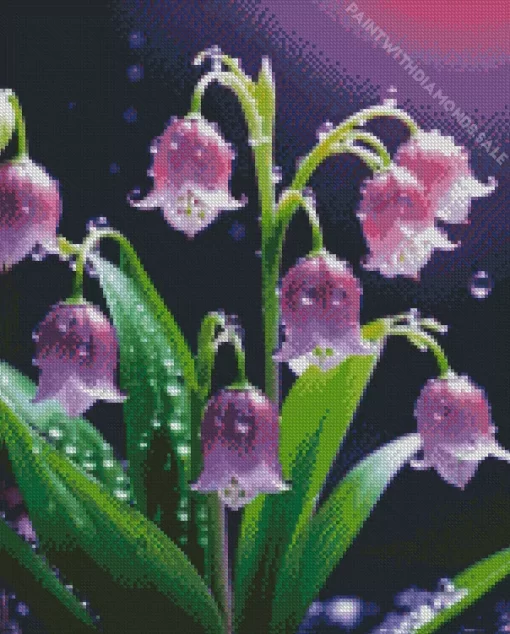 Purple Lily Of The Valley Diamond Painting