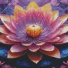 Purple Nelumbo Nucifera Art Diamond Painting