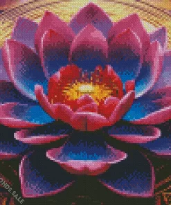 Purple Sacred Lotus Art Diamond Painting