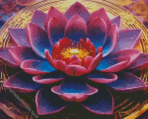 Purple Sacred Lotus Art Diamond Painting