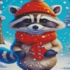 Raccoon Christmas Diamond Paintings