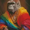 Rainbow Gorilla Diamond Painting