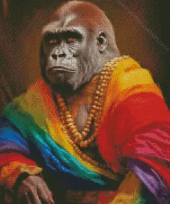 Rainbow Gorilla Diamond Painting