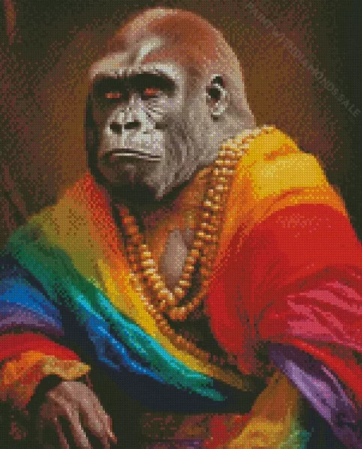 Rainbow Gorilla Diamond Painting