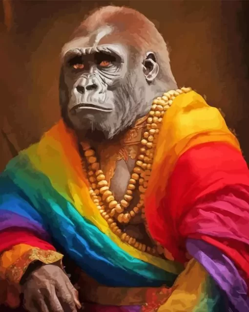 Rainbow Gorilla Diamond Painting