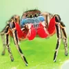 Red Jumping Spider Close Up Diamond Painting