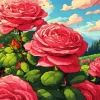 Red Roses Illustrations Diamond Painting