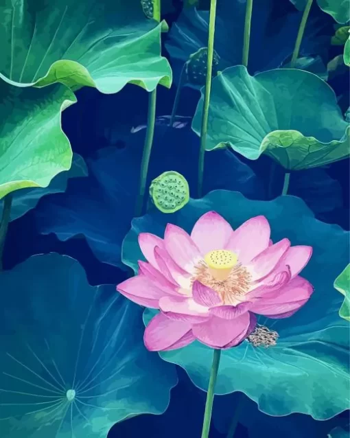 Sacred Lotus Art Diamond Painting