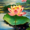 Sacred Lotus Flower Art Diamond Painting