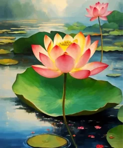 Sacred Lotus Flower Art Diamond Painting