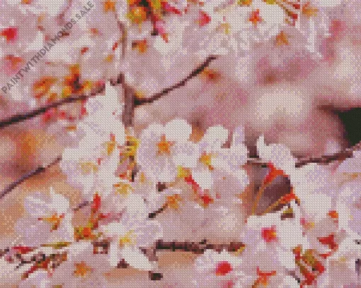 Sakura Tree Blossoms Diamond Painting