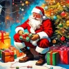 Santa And Christmas Gifts Diamond Paintings