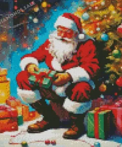 Santa And Christmas Gifts Diamond Paintings