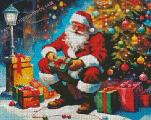 Santa And Christmas Gifts Diamond Paintings