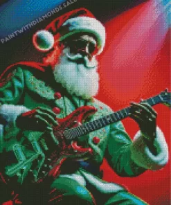 Guitarist Santa Diamond Paintings