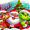 Santa And Grinch Diamond Paintings