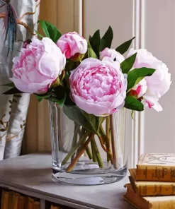 Sarah Bernhardt Peony Vase Diamond Painting