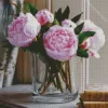 Sarah Bernhardt Peony Vase Diamond Painting