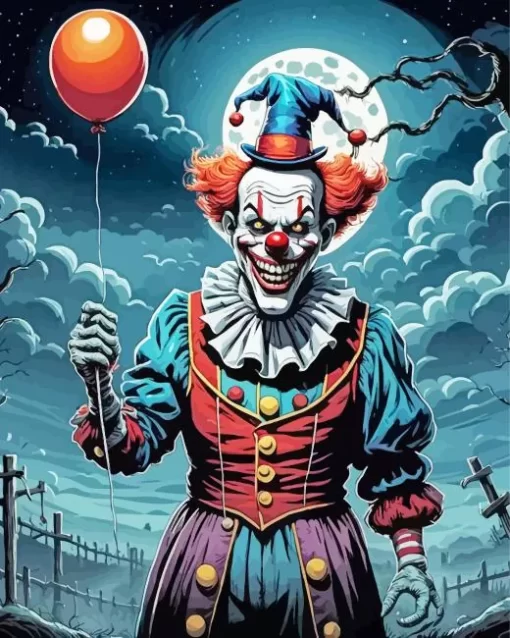 Halloween Scary Clown Diamond Painting Halloween Scary Clown Diamond Paintings