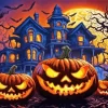 Scary Halloween Castle Diamond Paintings