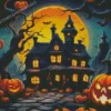 Scary Halloween Castle Diamond Paintings