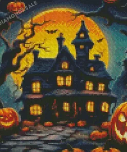 Scary Halloween Castle Diamond Paintings