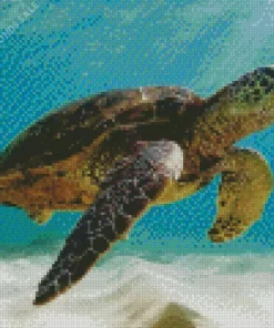 Sea Turtle In The Ocean Diamond Painting