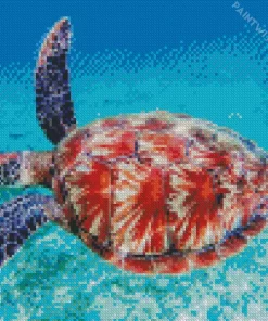 Sea Turtle Swimming Diamond Painting