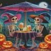 Halloween Skulls Date Diamond Paintings