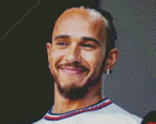 Smiling Lewis Hamilton Diamond Painting