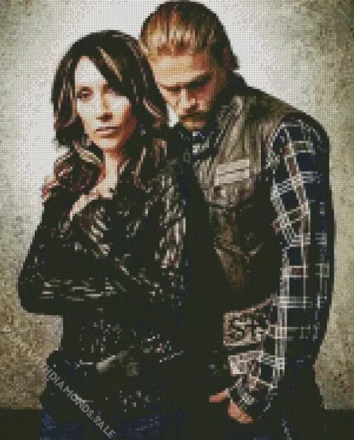 sons of anarchy gemma teller and jax teller Diamond Dotz