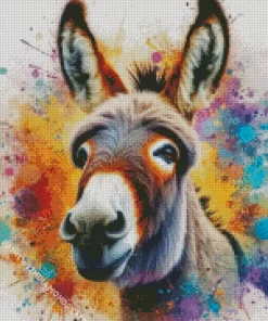 Splatter Donkey Diamond Painting