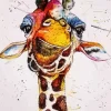 Splatter Giraffe Diamond Painting