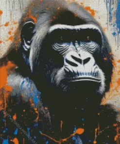 Splatter Gorilla Diamond Painting