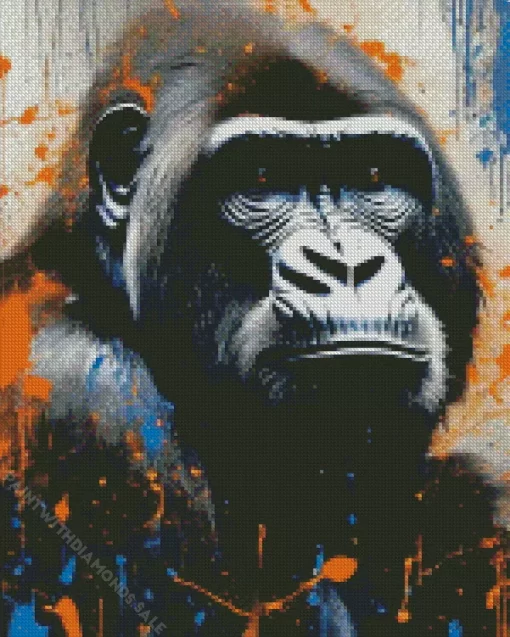 Splatter Gorilla Diamond Painting