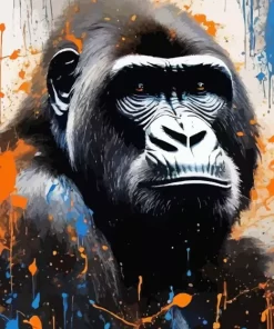 Splatter Gorilla Diamond Painting