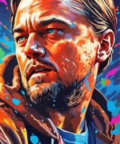 Splatter Leonardo DiCaprio Diamond Painting