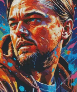 Splatter Leonardo DiCaprio Diamond Painting