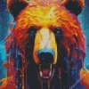 Splatter Bear Diamond Painting