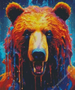 Splatter Bear Diamond Painting