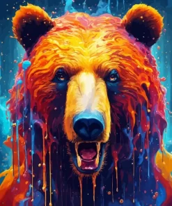 Splatter Bear Diamond Painting