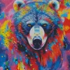 Splatter Colorful Bear Diamond Painting