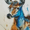 Splatter Deer Diamond Painting