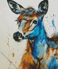 Splatter Deer Diamond Painting