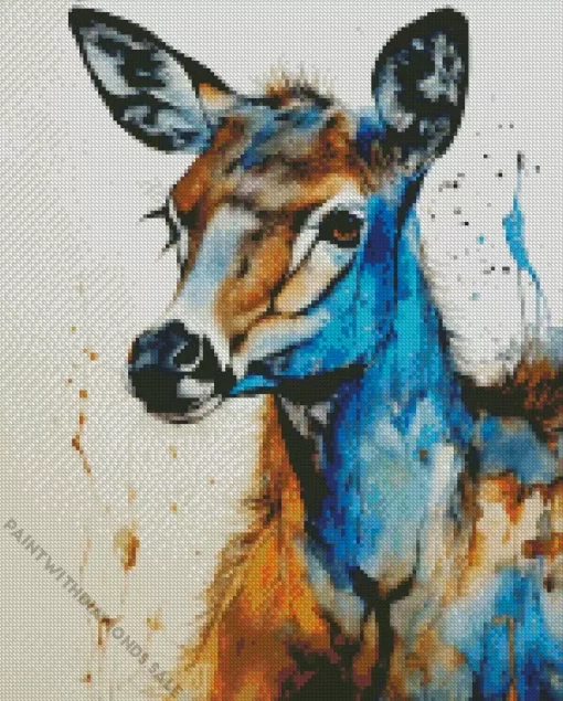 Splatter Deer Diamond Painting