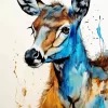 Splatter Deer Diamond Painting