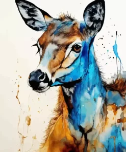 Splatter Deer Diamond Painting