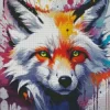 Splatter Fox Diamond Painting